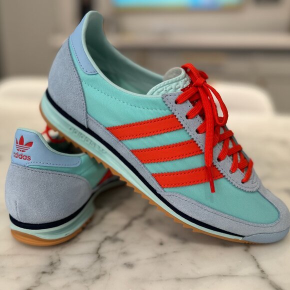 Adidas SL 72 OG | Semi Flash Aqua / Bright Red | Women's Size 7.5 US or 6 UK - Picture 1 of 7